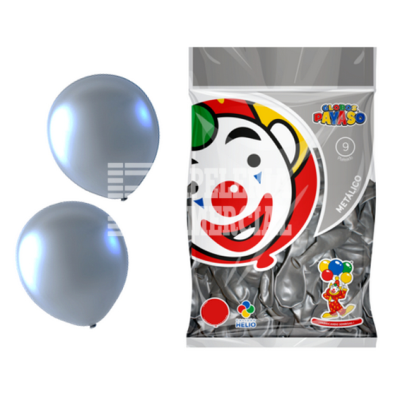 GLOBOS METALICO BOLSA C/50 C. PLATA